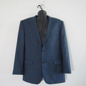 Jos A Bank Traveler Blazer Mens 44L Blue Slim Fit Wool Sports Coat Jacket Preppy